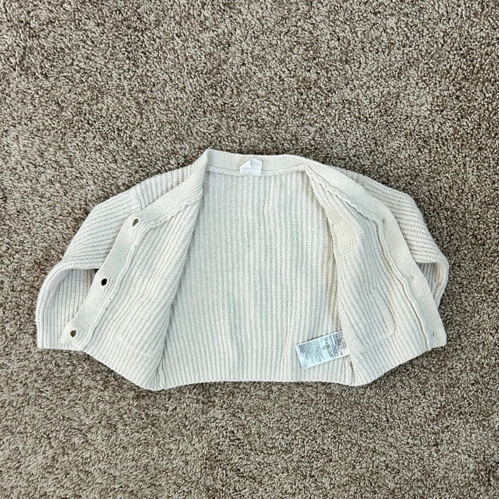 Baby Gap I Brannan Bear Ribbed Knit Cardigan Sweater I‎ Cream I Size 6-12 Months